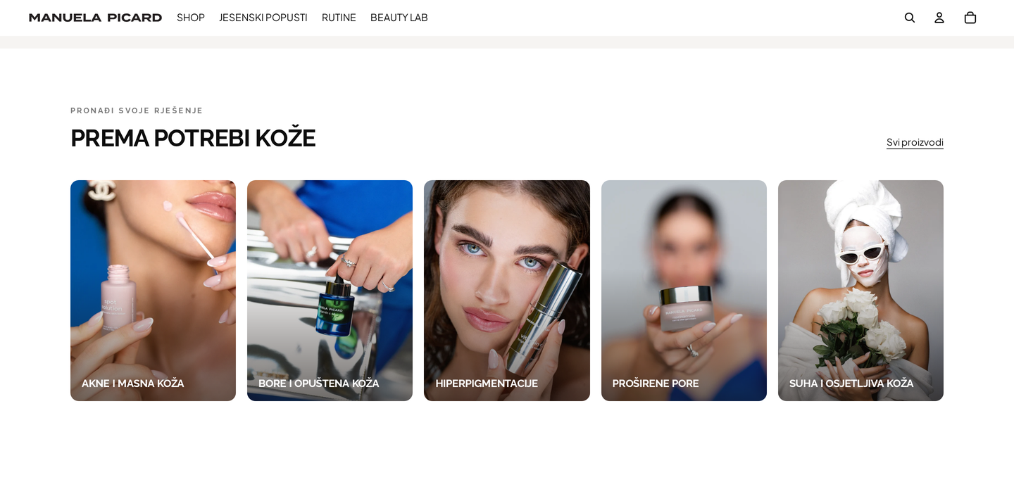 Manuela Picard — izrada Shopify web shopa, Beauty
