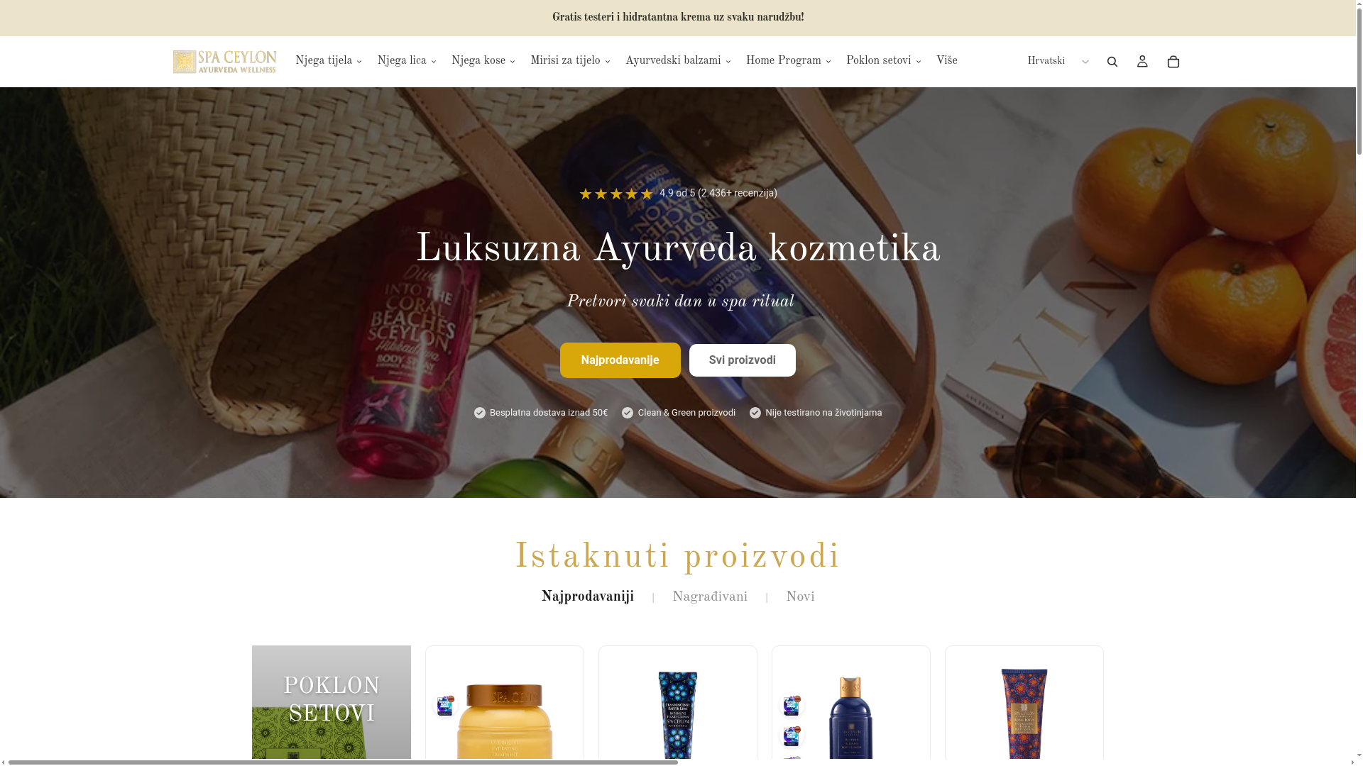 Spa Ceylon — Shopify web shop